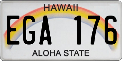 HI license plate EGA176