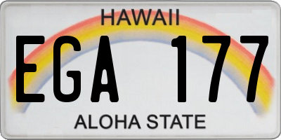 HI license plate EGA177
