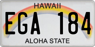 HI license plate EGA184