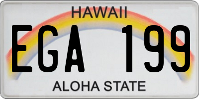 HI license plate EGA199