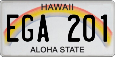 HI license plate EGA201