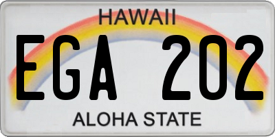 HI license plate EGA202