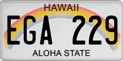 HI license plate EGA229