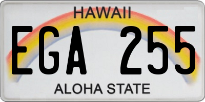 HI license plate EGA255
