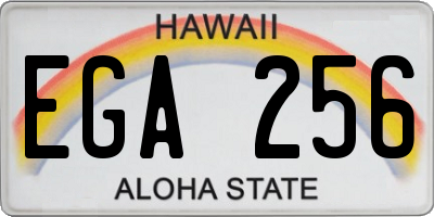 HI license plate EGA256