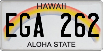 HI license plate EGA262