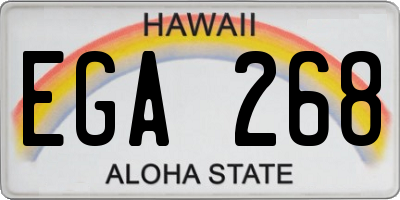 HI license plate EGA268