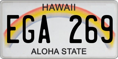 HI license plate EGA269