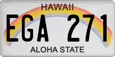 HI license plate EGA271
