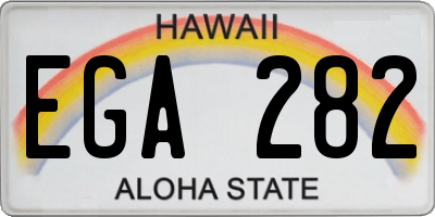HI license plate EGA282