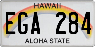 HI license plate EGA284