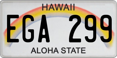 HI license plate EGA299
