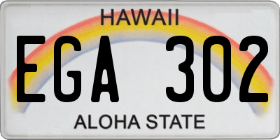 HI license plate EGA302