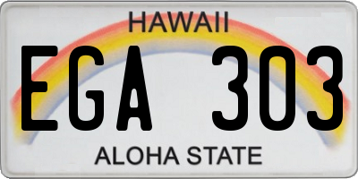 HI license plate EGA303