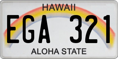 HI license plate EGA321