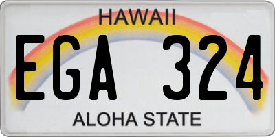 HI license plate EGA324