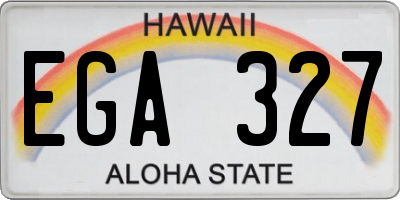HI license plate EGA327