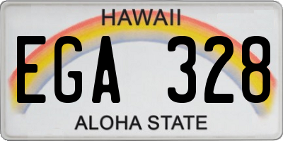 HI license plate EGA328