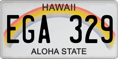 HI license plate EGA329