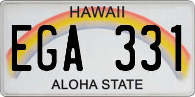HI license plate EGA331