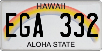 HI license plate EGA332