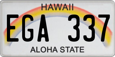 HI license plate EGA337