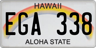 HI license plate EGA338