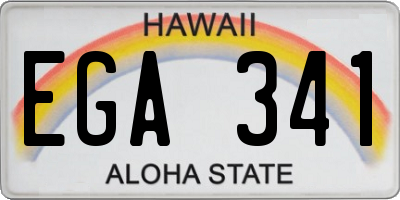 HI license plate EGA341