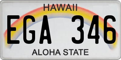 HI license plate EGA346