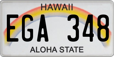 HI license plate EGA348
