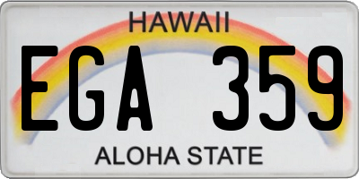 HI license plate EGA359