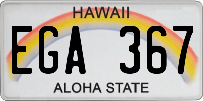HI license plate EGA367