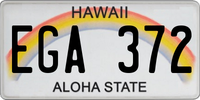 HI license plate EGA372