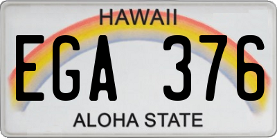HI license plate EGA376