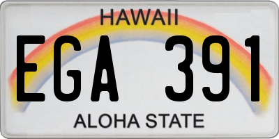 HI license plate EGA391