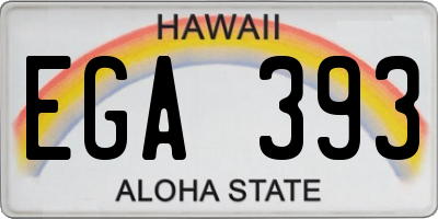 HI license plate EGA393