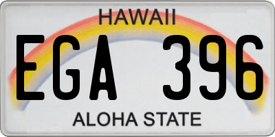HI license plate EGA396