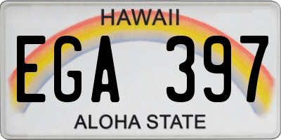 HI license plate EGA397