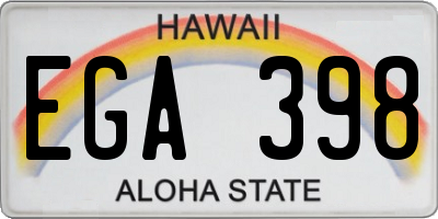 HI license plate EGA398