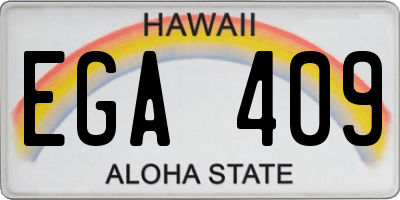 HI license plate EGA409