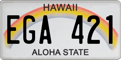 HI license plate EGA421