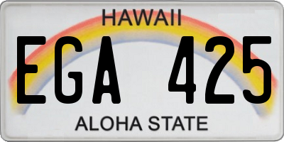 HI license plate EGA425