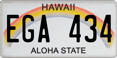 HI license plate EGA434