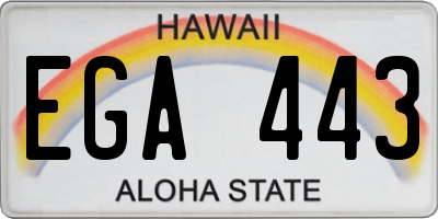 HI license plate EGA443