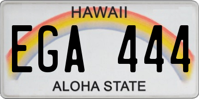 HI license plate EGA444