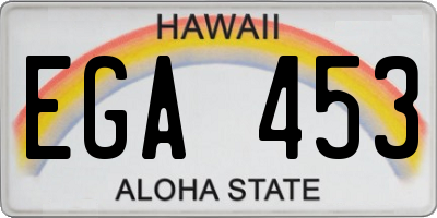 HI license plate EGA453