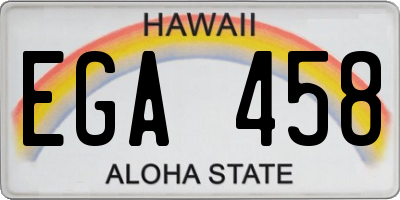 HI license plate EGA458