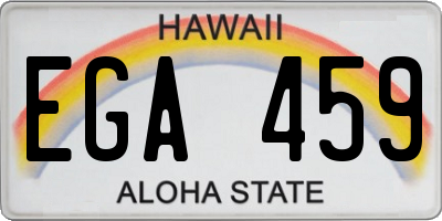 HI license plate EGA459