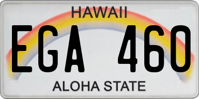 HI license plate EGA460