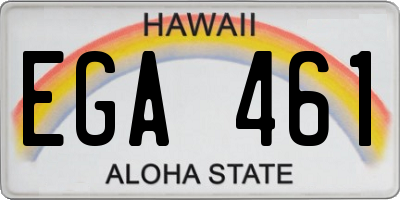 HI license plate EGA461
